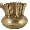 Handgefertigte Vase KIYA 35cm gold mit sieben Öffnungen Blumenvase