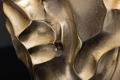 Handgefertigte Vase LIQUID 30cm gold Metall Hammerschlag Design