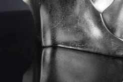 Handgefertigte Vase LIQUID 25cm silber Metall Hammerschlag Design