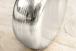 Handgefertigte Vase ORIENT L 50cm silber Metall Hammerschlag Design
