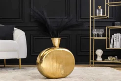 Handgefertigte Vase ORIENT L 50cm gold Metall Hammerschlag Design