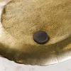 Handgefertigte XXL Deko Schale ABSTRACT LEAF 45cm gold Metall Aluminium Schmuckablage