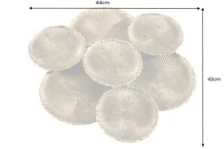 Handgefertigte XXL Deko Schale ABSTRACT LEAF 45cm gold Metall Aluminium Schmuckablage