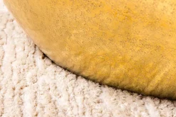 Handgefertigter Couchtisch STONE 75cm gold Metall Hammerschlag Design