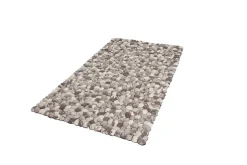 Handgewebter Schurwolle-Teppich ORGANIC LIVING 200x120cm grau Filz Steinoptik