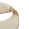 Höhenverstellbarer Barhocker ORGANIC natur Eiche creme beige Kunstleder mit Armlehne