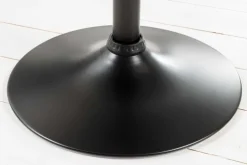 Höhenverstellbarer Barhocker COMFORT grau Cord drehbar mit Lehne Metall schwarz