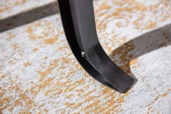 Höhenverstellbarer Beistelltisch ENGINEER 50cm Mangoholz Industrial Design massiv rund Eisen