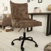 Höhenverstellbarer Bürostuhl VICTORIAN vintage taupe mit Armlehne