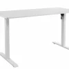 Höhenverstellbarer Schreibtisch WHITE DESK 140cm weiß Metallgestell Bürotisch