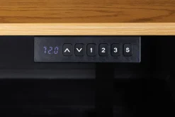 Höhenverstellbarer Schreibtisch OAK DESK 140cm natur Eiche-Design schwarzes Metallgestell