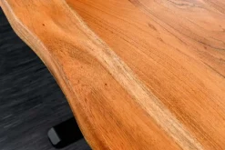 Höhenverstellbarer Schreibtisch MAMMUT 180cm Akazie Massivholz Baumkante handmade