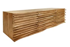 Hängendes Sideboard RELIEF 175cm natur Akazie Massivholz mit Schubladen