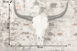 Imposanter Büffelschädel EL TORO 70cm natur massives Aluminium