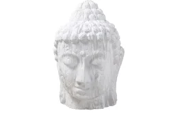 Imposanter XXL Kopf BUDDHA 110cm weiß GRC Beton
