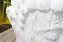 Imposanter XXL Kopf BUDDHA 110cm weiß GRC Beton