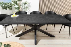 In- und Outdoor Esstisch GALAXIE 180cm anthrazit Keramik Aluminium Gartentisch