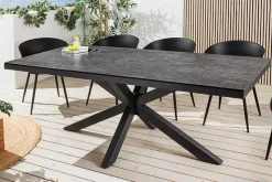 In- und Outdoor Esstisch GALAXIE 200cm anthrazit Keramik Aluminium wetterfest