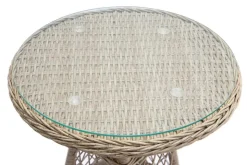 In- und Outdoor Garten-Set ELYSEE natur taupe Polyrattan Aluminium inkl. Tisch Kissen
