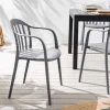 In- und Outdoor Gartenstuhl STUDIO ITALIA anthrazit stapelbar wetterfest