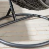 In- und Outdoor Hängesessel LOFT anthrazit grau Gartenstuhl inklusive Kissen wetterfest