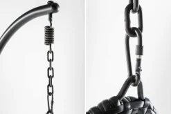 In- und Outdoor Hängesessel LOFT WIDE grau schwarz Hängestuhl inkl. Kissen wetterfest