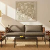 In- und Outdoor Lounge-Sofa UNIQUE 185cm schwarz braun grau Aluminium 2-Sitzer inkl. Kissen