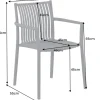 In- und Outdoor Stuhl STUDIO ITALIA anthrazit stapelbar wetterfest Gartenstuhl