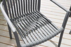 In- und Outdoor Stuhl STUDIO ITALIA anthrazit stapelbar wetterfest Gartenstuhl