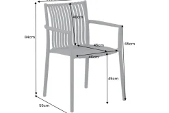 In- und Outdoor Stuhl STUDIO ITALIA salbei stapelbar wetterfest Gartenstuhl