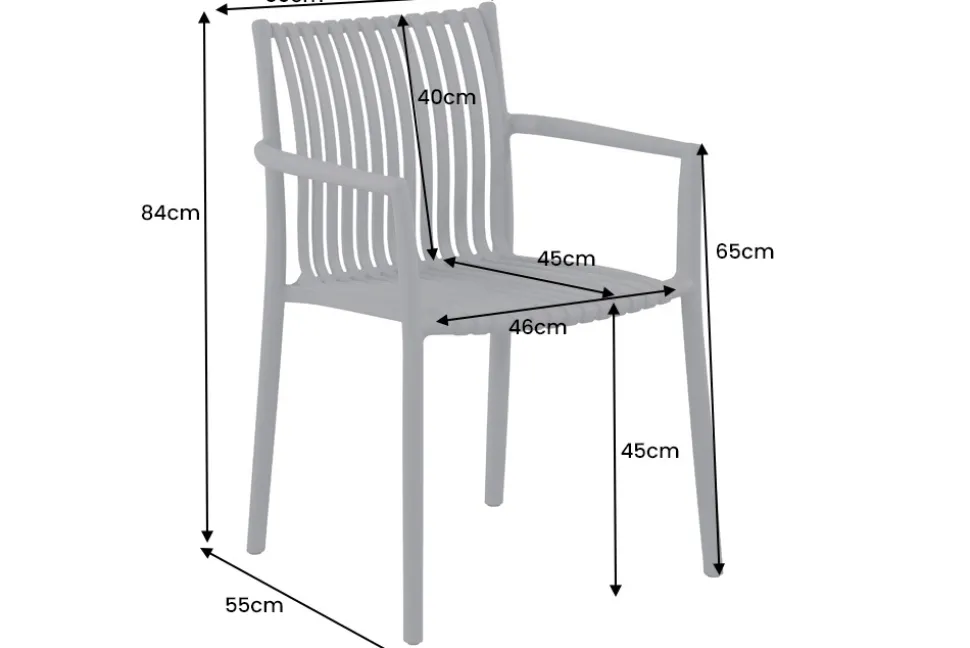 In- und Outdoor Stuhl STUDIO ITALIA salbei stapelbar wetterfest Gartenstuhl