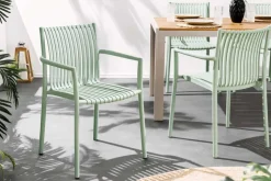 In- und Outdoor Stuhl STUDIO ITALIA salbei stapelbar wetterfest Gartenstuhl