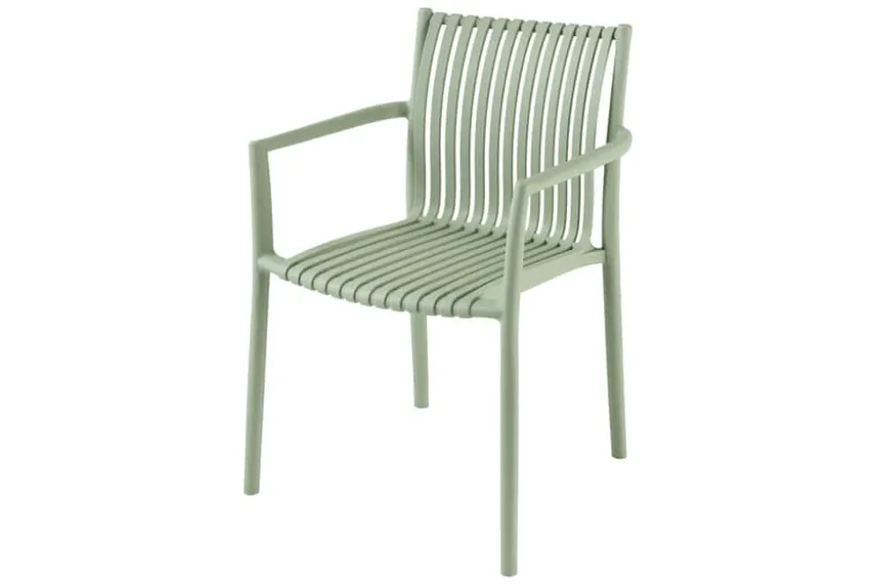In- und Outdoor Stuhl STUDIO ITALIA salbei stapelbar wetterfest Gartenstuhl