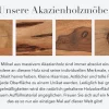 Industrial Baumstamm Sitzbank GENESIS 160cm Akazie Massivholz Kufengestell