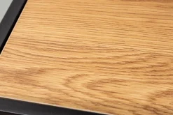 Industrial Bücherregal SLIM LINE 185x114cm Wildeiche schwarz sechs Regalböden