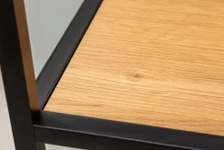 Industrial Bücherregal SLIM LINE 185x135cm Wildeiche schwarz sechs Regalböden