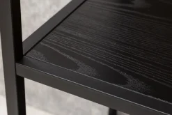 Industrial Bücherregal SLIM LINE 185x114cm Esche schwarz sechs Regalböden