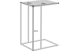 Industrial Beistelltisch SLIM LINE 43cm Esche schwarz Laptoptisch