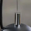 Industrial Design Hängelampe STUDIO 55m schwarz Blattsilber-Optik Hängeleuchte