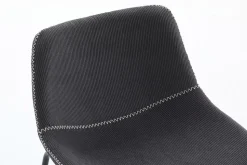 Industrial Design Stuhl DJANGO grau Cord mit Metallgestell