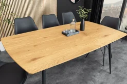 Industrial Esstisch APARTMENT 140cm natur Wildeiche schwarzes Metallgestell