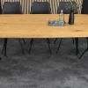 Industrial Esstisch APARTMENT 120cm natur Wildeiche schwarzes Metallgestell