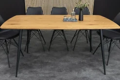 Industrial Esstisch APARTMENT 120cm natur Wildeiche schwarzes Metallgestell