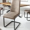 Industrial Freischwinger Stuhl APARTMENT antik taupe mit Metallgestell