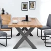 Industrial Freischwinger Stuhl APARTMENT antik grau mit Metallgestell