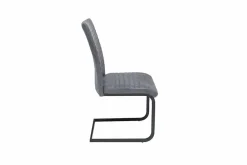 Industrial Freischwinger Stuhl APARTMENT antik grau mit Metallgestell