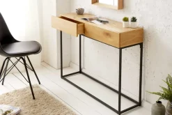 Industrial Konsolentisch ELEMENTS 100cm Eichen Optik Laptoptisch mit Schubladen