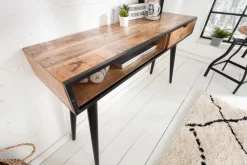 Industrial Konsolentisch INDUSTRIAL 120cm Mango mit schwarzen Beinen