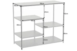 Industrial Regal DURA STEEL 90cm schwarz Metall Konsole