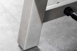 Industrial Sitzbank FINCA 200cm grau Pinie recyceltes Massivholz Eisen
